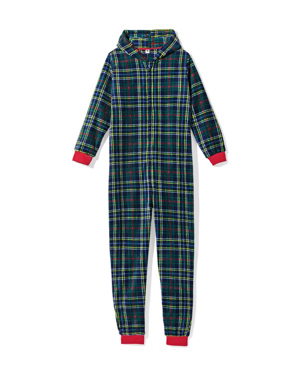 onesie War Child adulte carreaux bleu fonc&eacute; - 23400535DARKBLUE - HEMA
