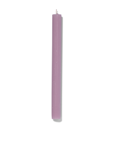 lange Haushaltskerze, gerippt, Ø 2 x 24 cm, violett - 13502849 - HEMA