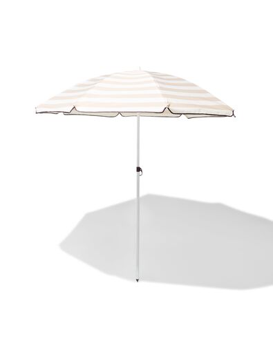 Sonnenschirm, ⌀ 100 cm, UV 80, gestreift, beige - 41800266 - HEMA