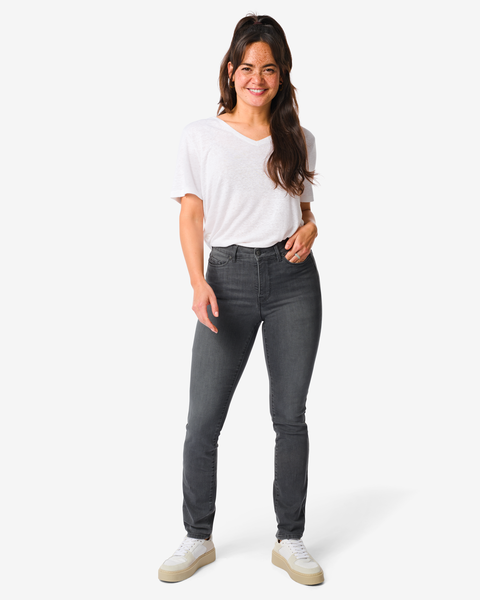dames jeans - shaping skinny fit middengrijs 38 - 36337535 - HEMA