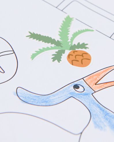 kleurboek met stickers dinos 3+ - 15910228 - HEMA