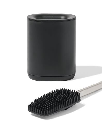 brosse &agrave; WC silicone noire - 80330065 - HEMA