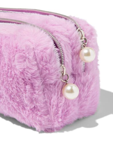 etui 22.5x6x11cm ocean gems fluffy dubbele rits - 14402101 - HEMA