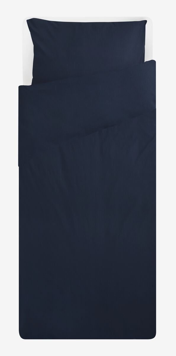 Bettwäsche, 140 x 220 cm, Soft Cotton, dunkelblau dunkelblau 140 x 220 - 5770055 - HEMA
