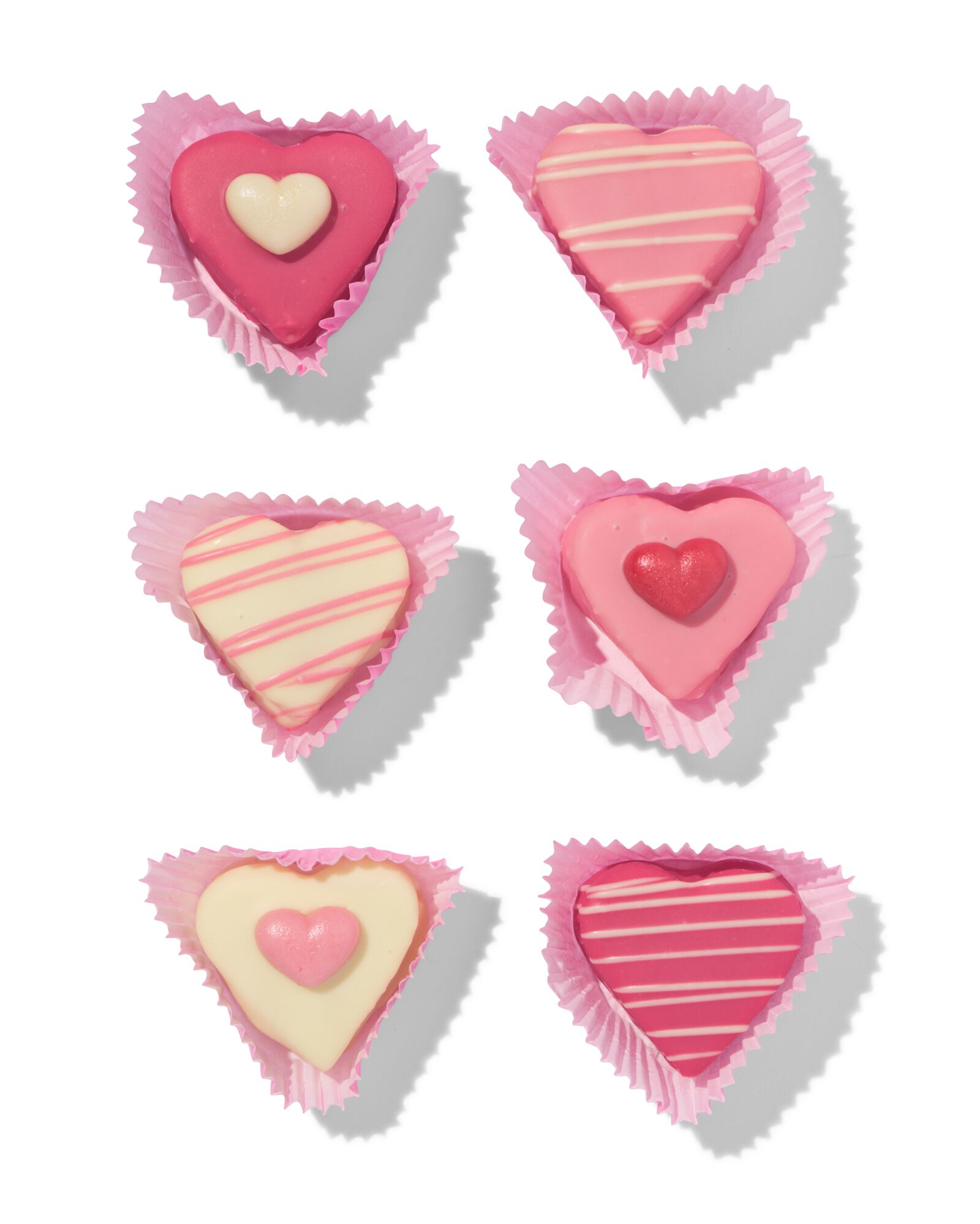 petit fours harten - 6 stuks - 24162201 - HEMA