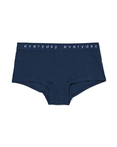 damesboxer katoen everyday tailleband donkerblauw donkerblauw - 19611523DARKBLUE - HEMA
