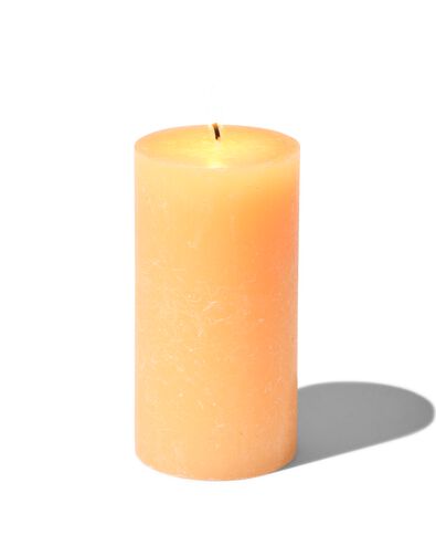 rustieke kaarsen lichtoranje 7 x 13 - 13502989 - HEMA