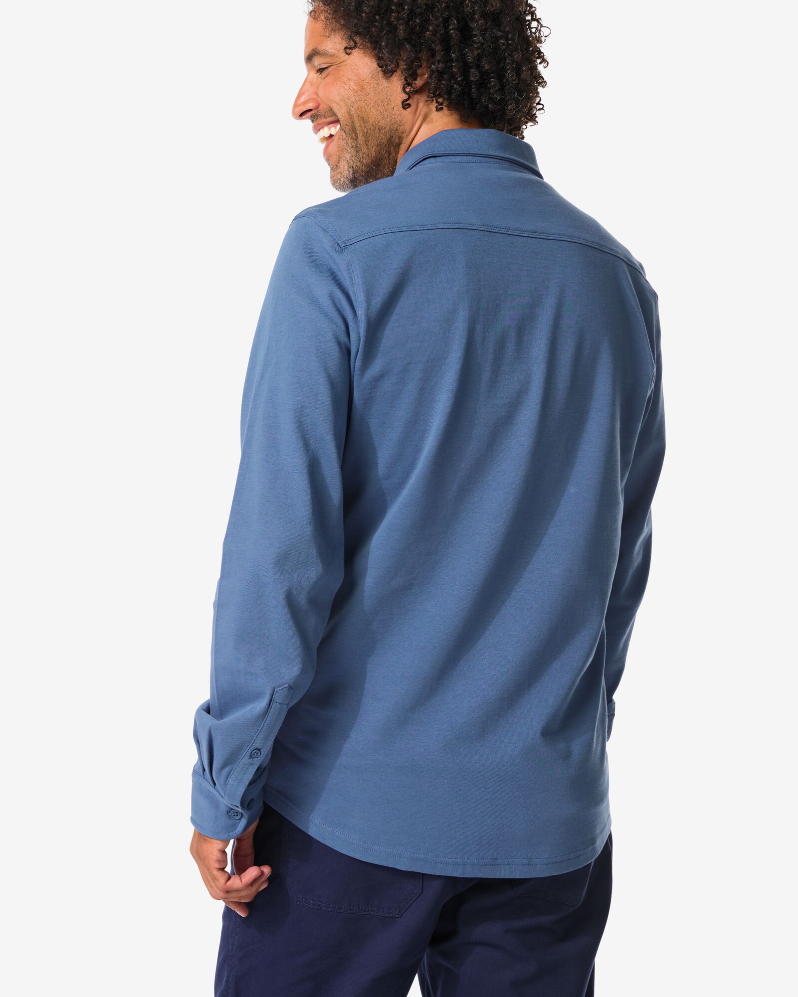 chemise homme Billy jersey bleu moyen bleu moyen - 2101740MIDBLUE - HEMA