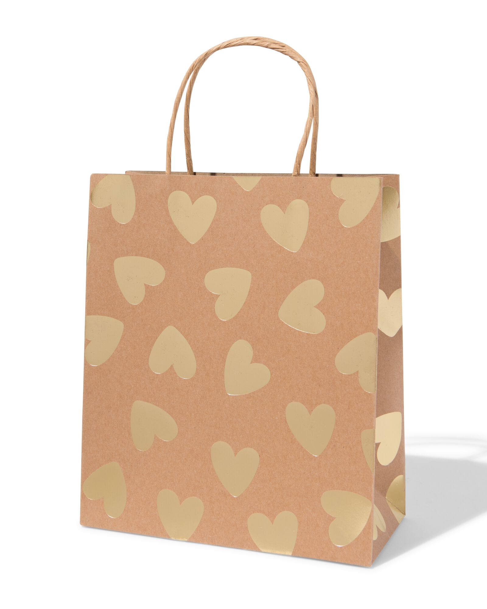 cadeautas 18x29cm hartjes goud - 14700533 - HEMA