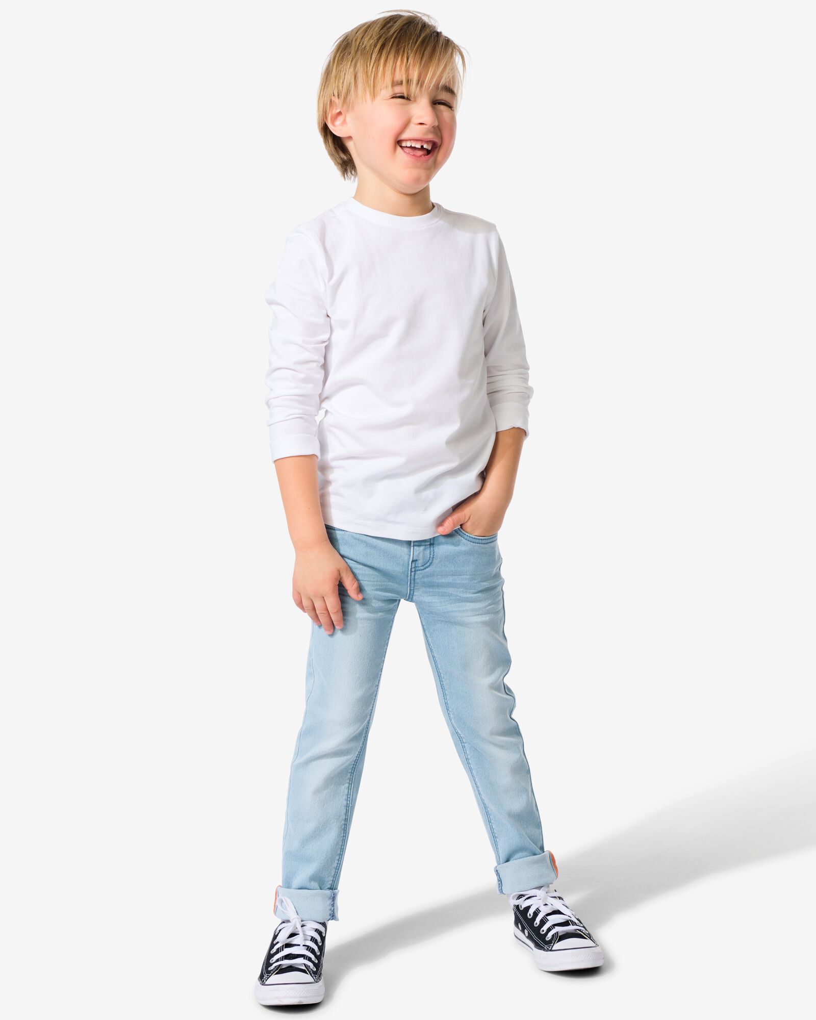 jog denim skinny enfant bleu clair bleu clair - 1000030818 - HEMA