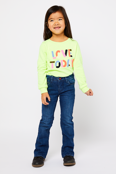 Kinder-Schlaghose jeansfarben 134 - 30861150 - HEMA