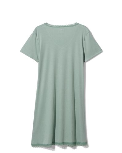 chemise de nuit femme avec viscose vert M - 23400407 - HEMA