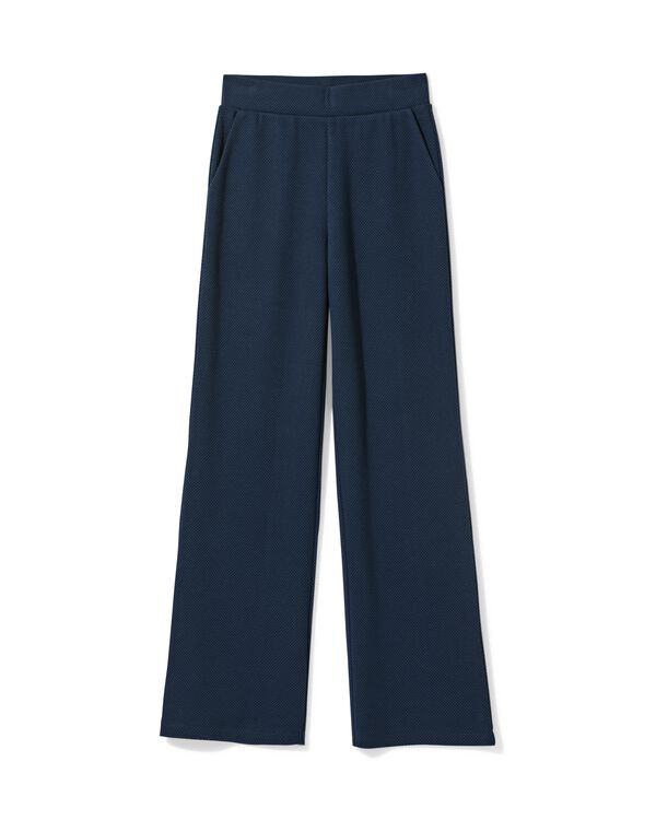 pantalon femme Kacey coupe normle  bleu fonc&eacute; bleu fonc&eacute; - 36301780DARKBLUE - HEMA