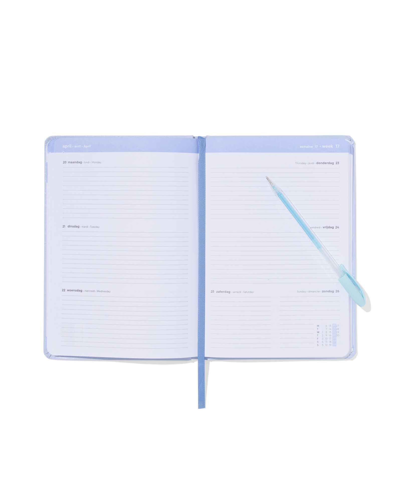 agenda 2026 A5 PU bleu - 14500607 - HEMA