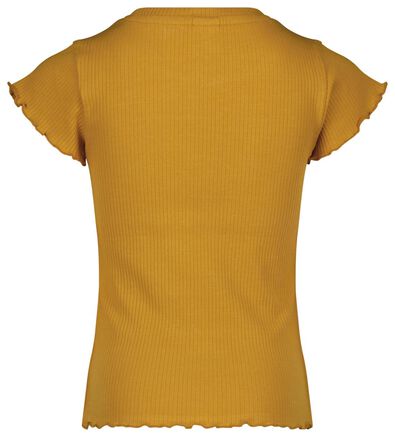 Kinder-T-Shirt, gerippt gelb - 1000024388 - HEMA