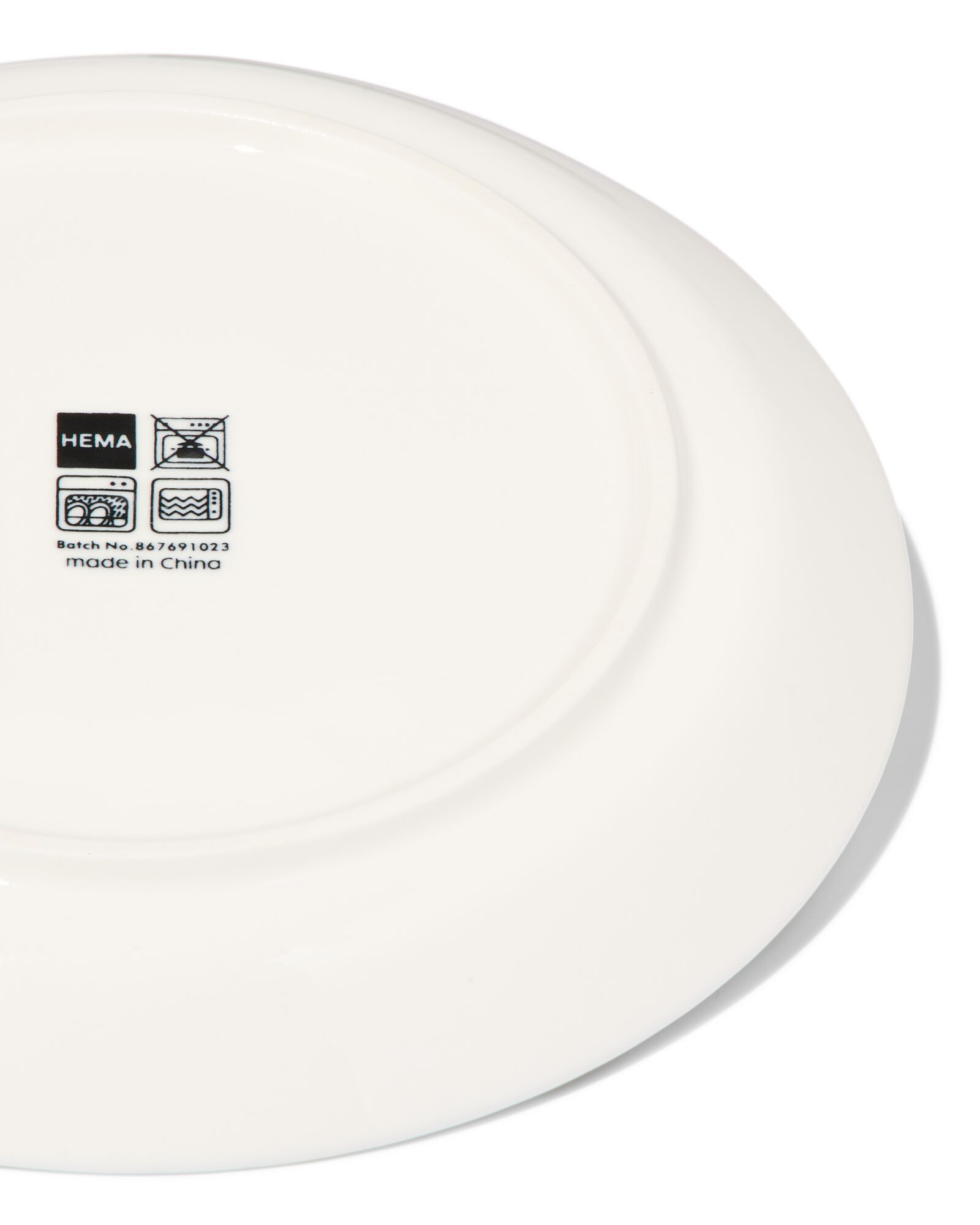 assiette &agrave; dessert &Oslash;17cm - new bone blanc et bleu - vaisselle d&eacute;pareill&eacute;e - 9650008 - HEMA