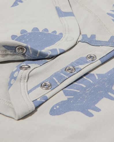 Mitwachsender Baby-Strampler mit Dinos blau blau - 33303060BLUE - HEMA