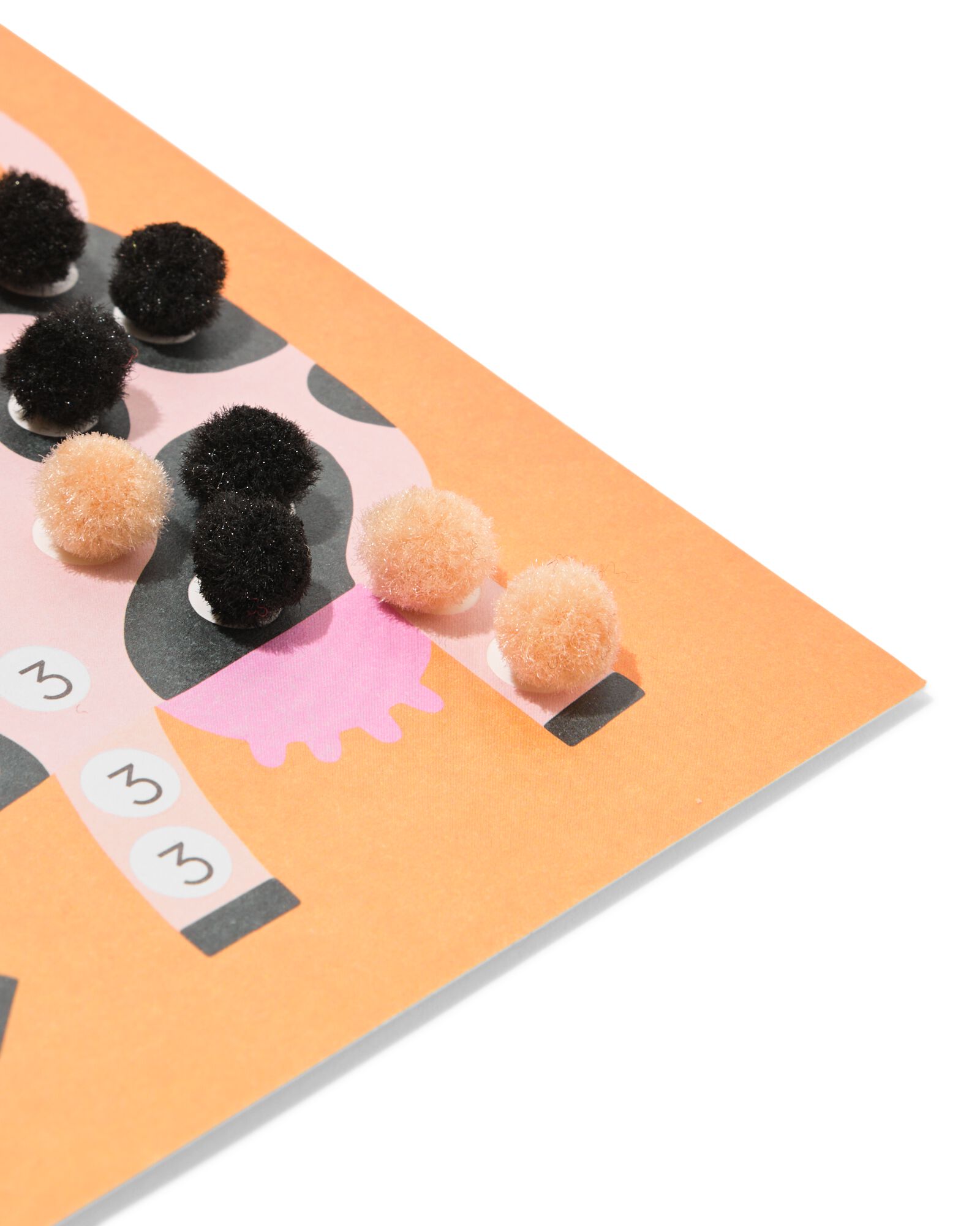 d&eacute;coration de cartes avec pompons th&egrave;me de la ferme - 15900517 - HEMA