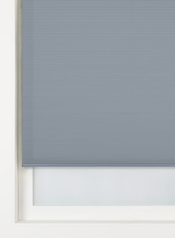 plisse dubbel lichtdoorlatend witte achterzijde donkergrijs donkergrijs - 1000031710 - HEMA