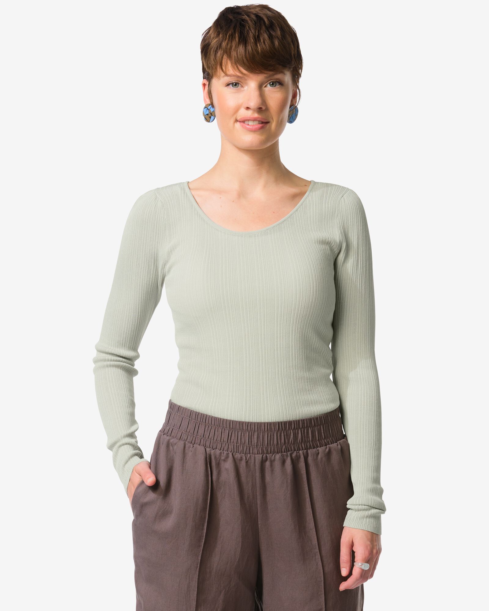 damestop Loua crinkle zand zand - 36207280SAND - HEMA