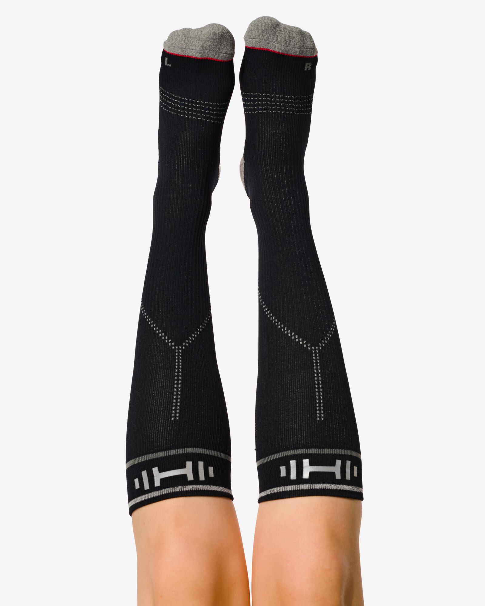 compressiekousen voor volwassenen zwart 39/42 S/M - 4470007 - HEMA