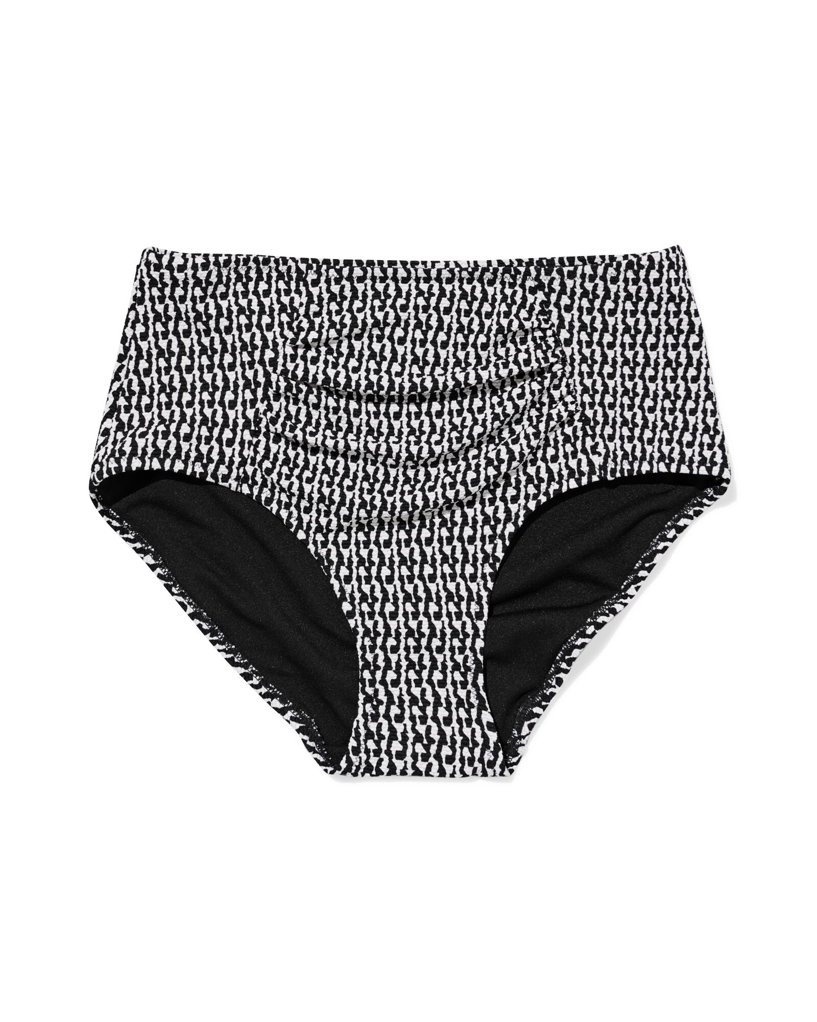 Damen-Bikinihose mit hoher Taille  schwarz/weiß - 22351710BLACKWHITE - HEMA