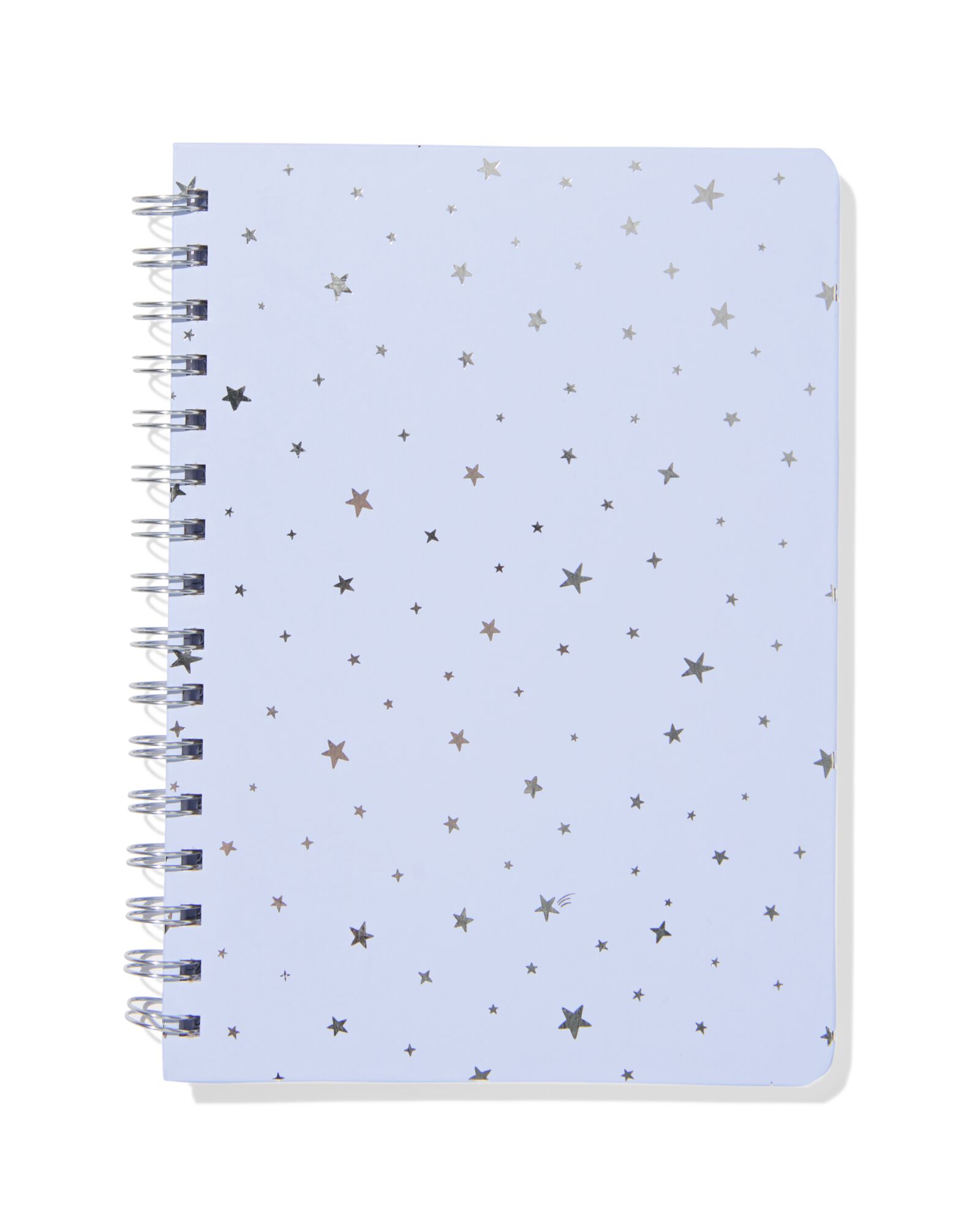 carnet A5 lign&eacute; avec &eacute;toiles argent&eacute;es  - 14100366 - HEMA