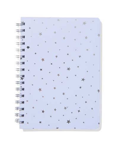 carnet A5 lign&eacute; avec &eacute;toiles argent&eacute;es  - 14100366 - HEMA