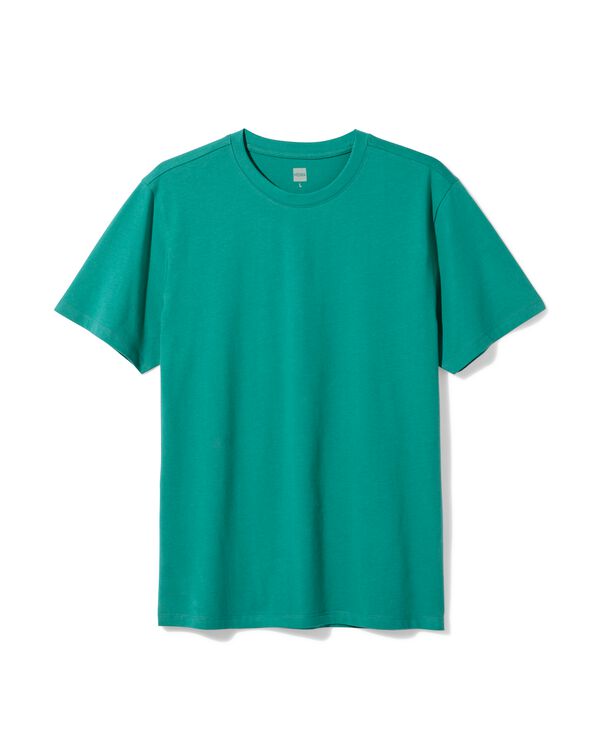 heren T-shirt regular fit lichtgroen lichtgroen - 2190410LIGHTGREEN - HEMA