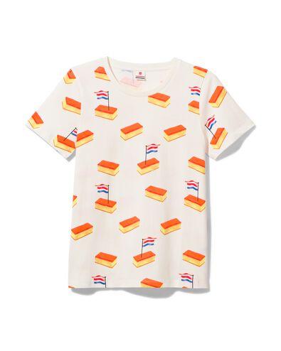 T-Shirt für Erwachsene, Cremeschnitten weiß XL - 36240454 - HEMA