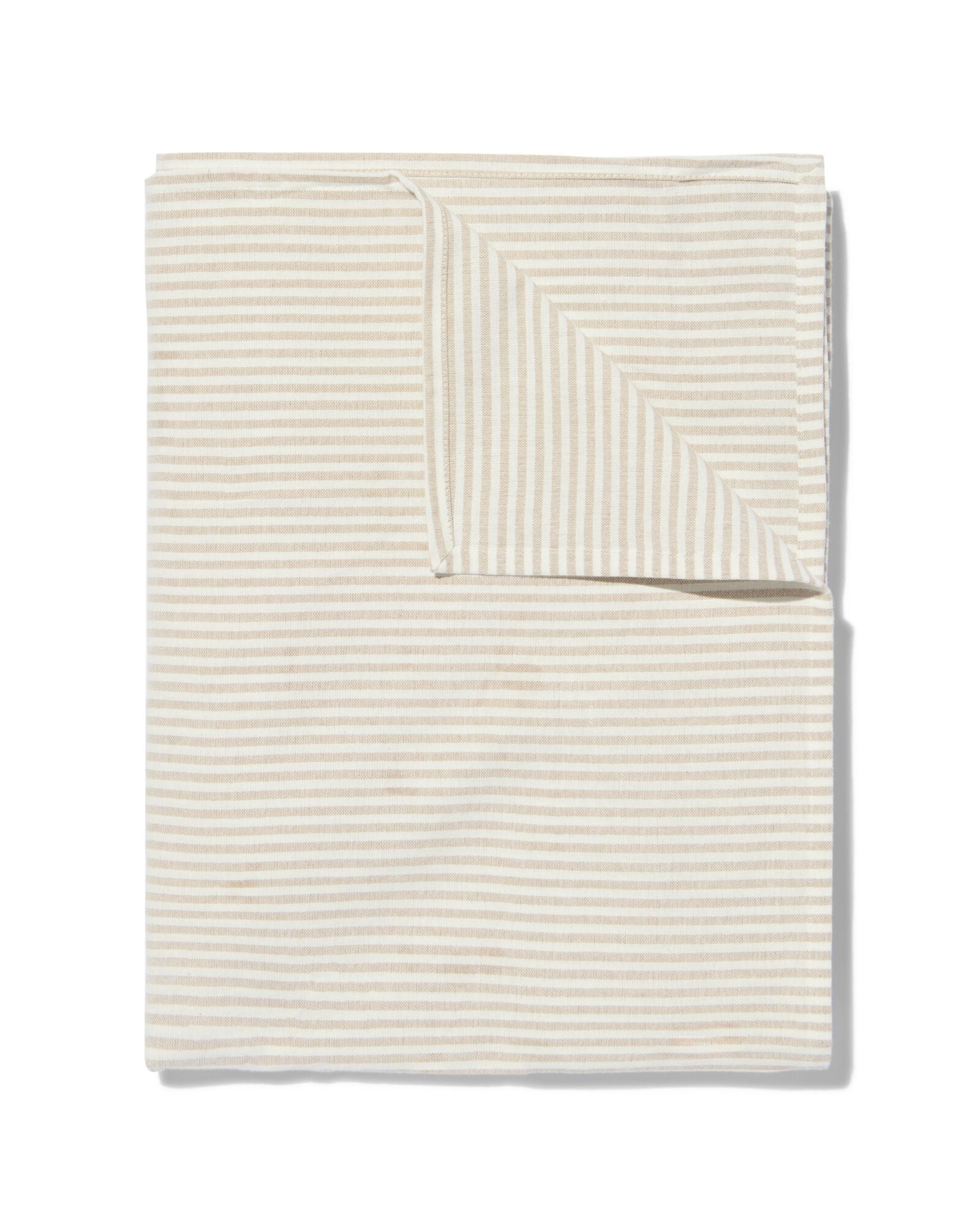 Tischdecke, Baumwolle, 140 x 240 cm, beige, Streifen - 5330281 - HEMA