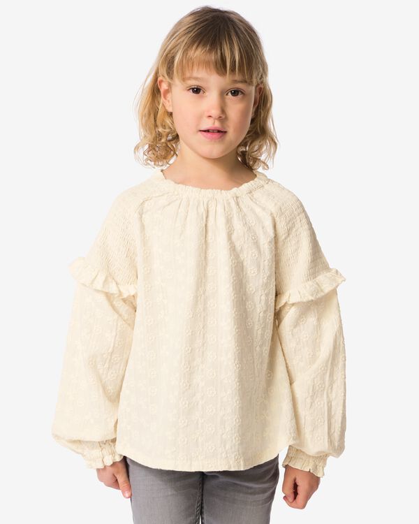 kinderblouse ecru ecru - 30837704ECRU - HEMA