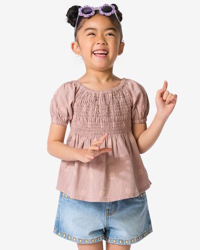 chemisier enfant fleurs vieux rose vieux rose - 30866027OLDPINK - HEMA