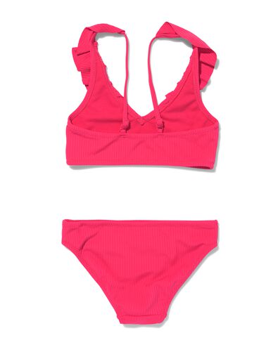 bikini enfant avec côtes rose foncé 110/116 - 22289622 - HEMA