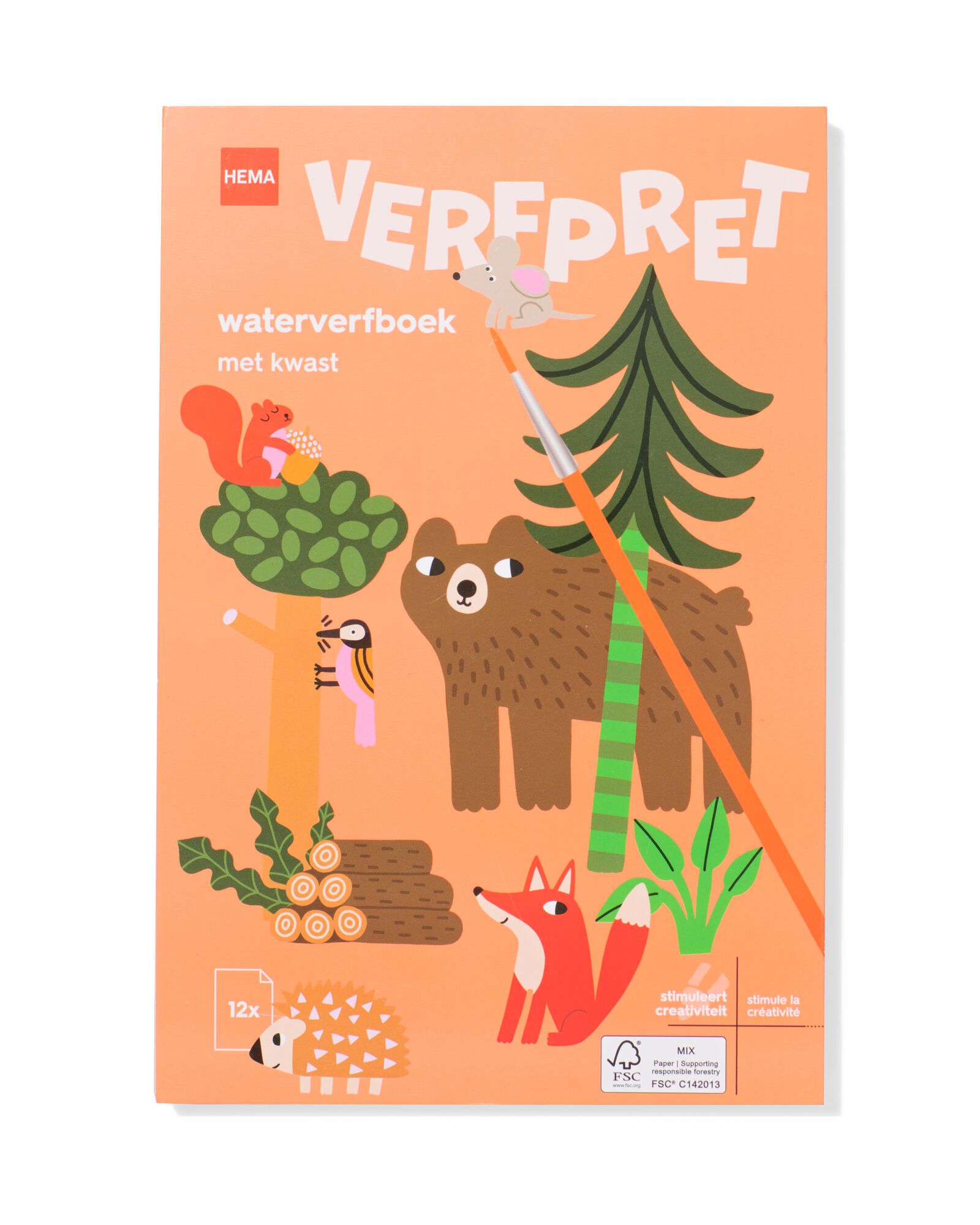 livre d'aquarelles animaux de la for&ecirc;t - 15900275 - HEMA