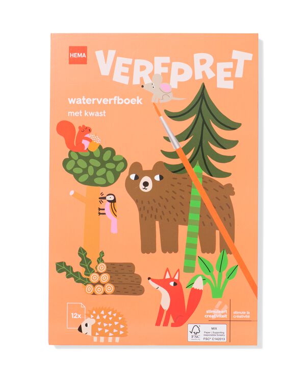 waterverf boek bosdieren - 15900275 - HEMA