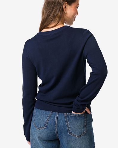 pull femme lilas  bleu fonc&eacute; - 36204780DARKBLUE - HEMA