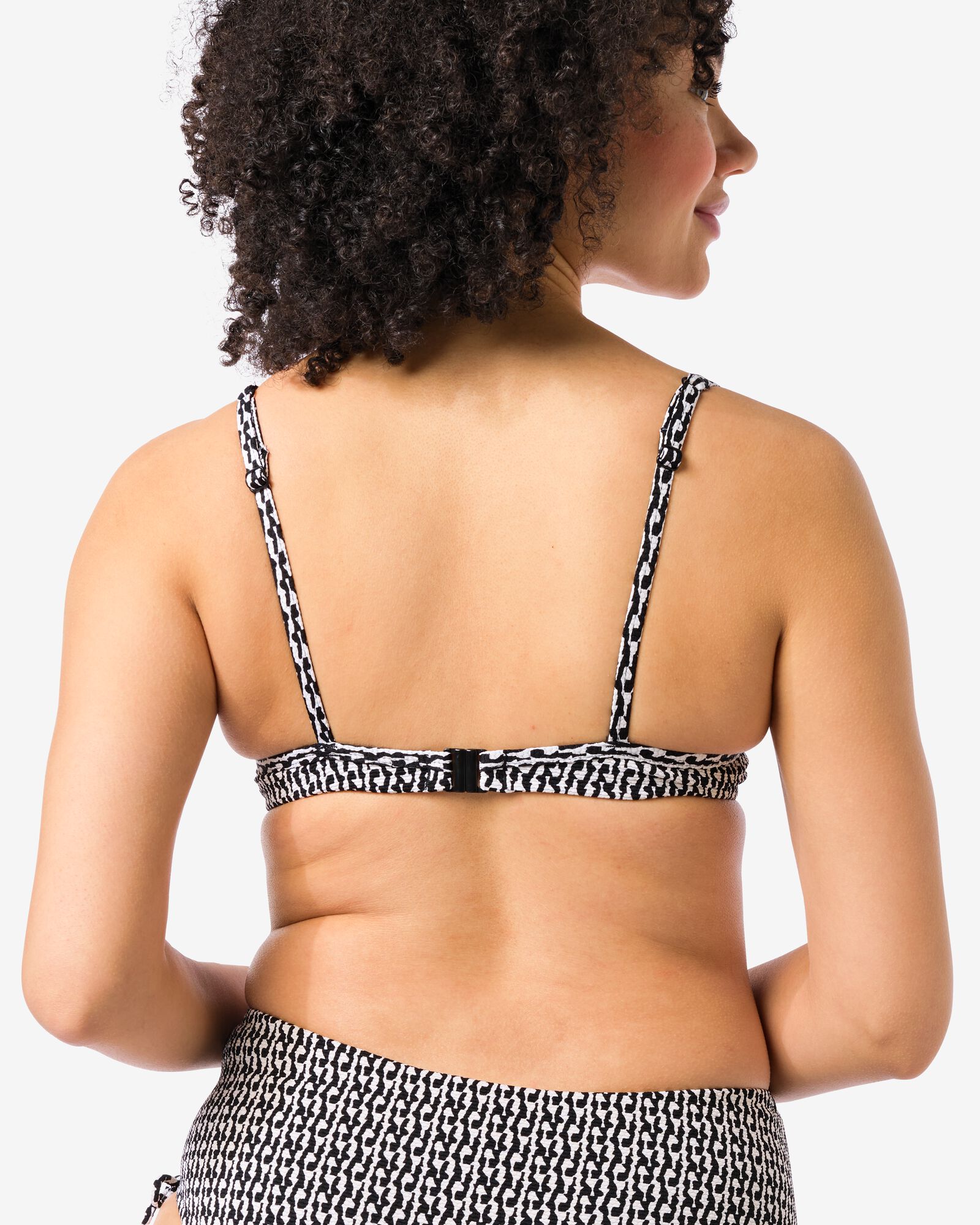 damesbikinitop beugel cup A-E zwart/wit - 22352250BLACKWHITE - HEMA