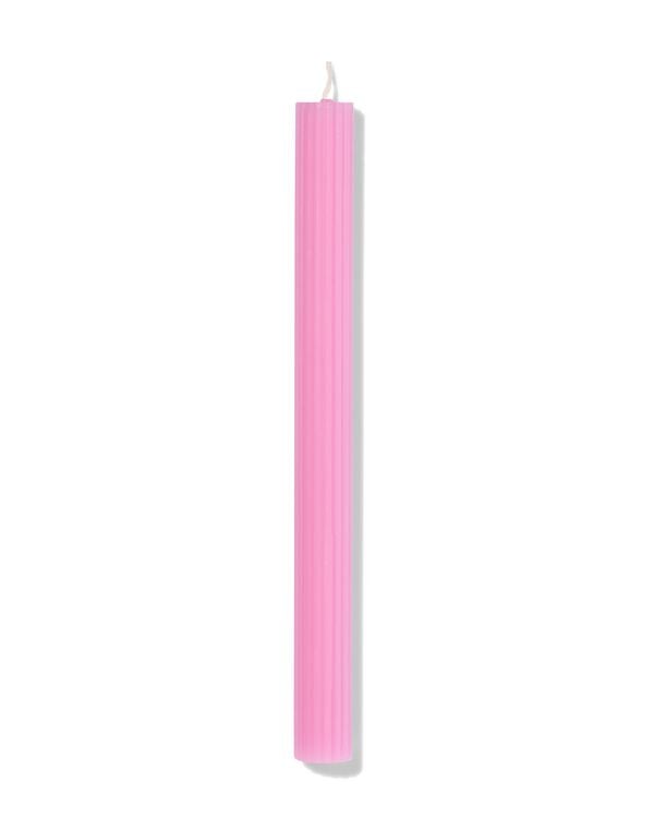 bougie longue ⌀2,2x24cm nervur&eacute;e rose clair - 13504213 - HEMA