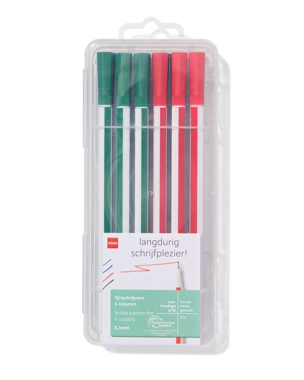 12 feutres pointe fine - 14420029 - HEMA