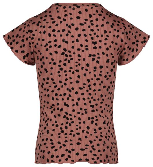 Kinder-T-Shirt, gerippt rosa rosa - 1000027651 - HEMA