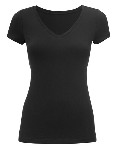Damen-T-Shirt schwarz S - 36301757 - HEMA
