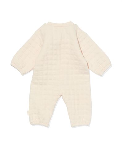 newborn jumpsuit ongebleekt ecru 68 - 33469414 - HEMA