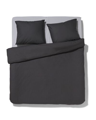 housse de couette en coton doux 240x200/220 gris fonc&eacute; - 5797027 - HEMA
