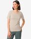 t-shirt femme col rond - manche courte sable S - 36350861 - HEMA