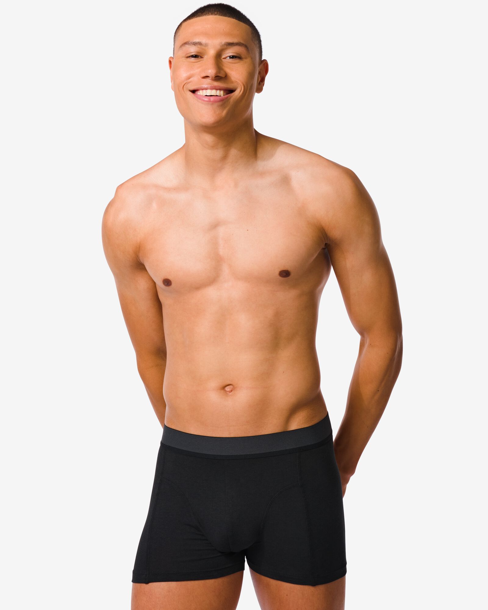 hema 2 boxers homme modèle court avec bambou noir (noir)