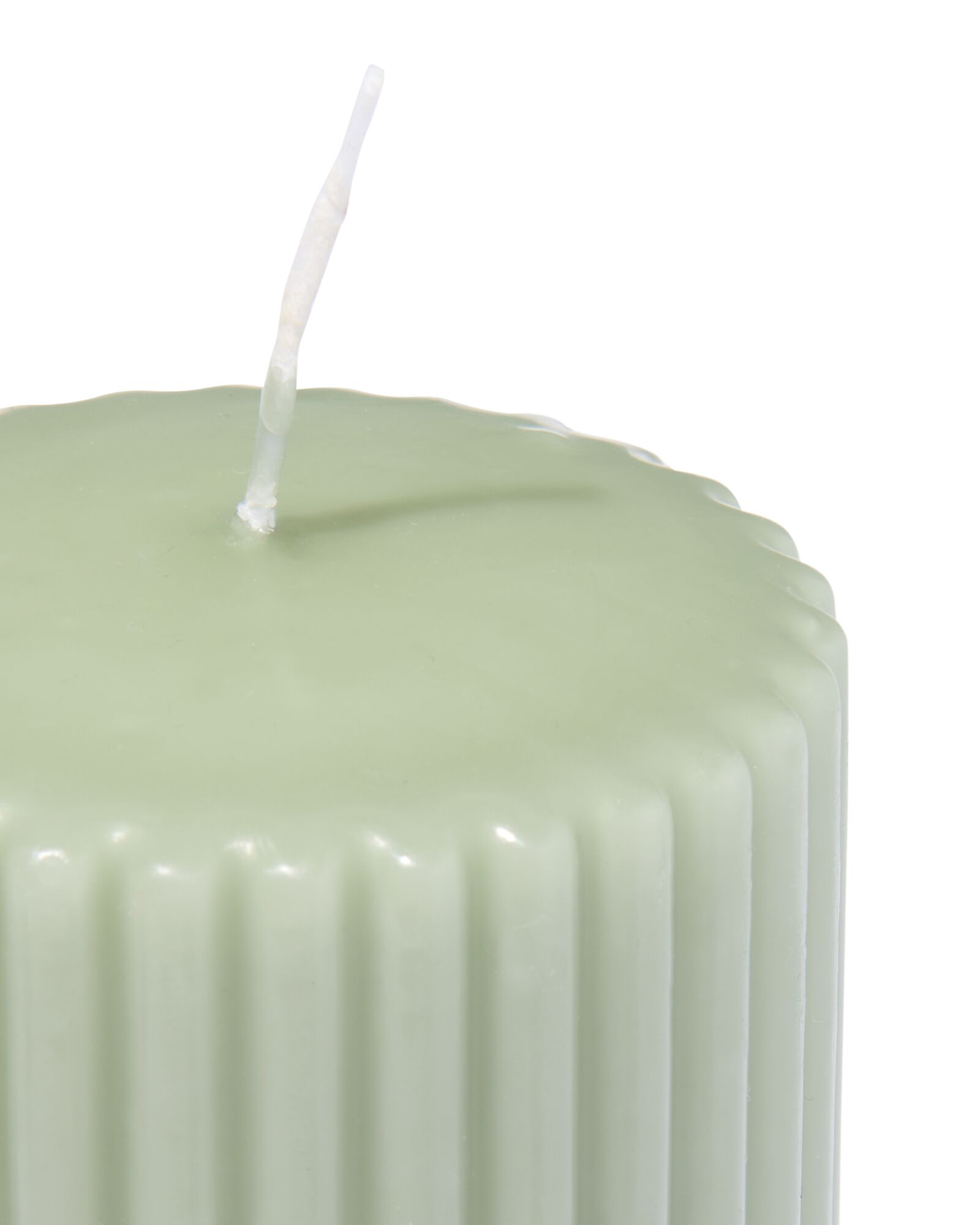 Stumpenkerze 7&nbsp;&times;&nbsp;13 cm gerippt gr&uuml;n - 13509005 - HEMA