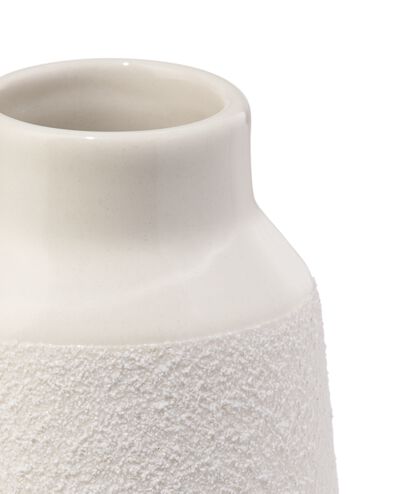 Keramik-Vase, Ø 3.5 x 17 cm, cremeweiß - 13323135 - HEMA