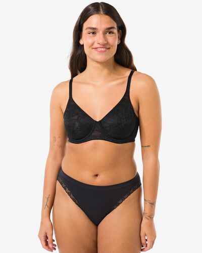 Damenslip nahtlos schwarz schwarz - 1000024110 - HEMA