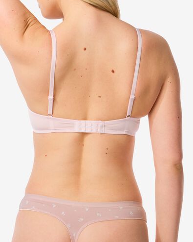 2 strings femme taille haute coton stretch rose XL - 19640932 - HEMA